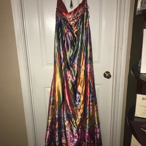 Multicolored Prom Gown - Picture 5 of 6
